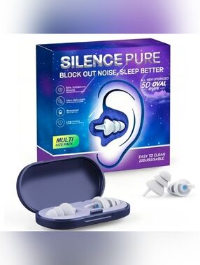 Ear Plugs for Sleeping Soft Reusable Silicone Ideal for Side Sleepers